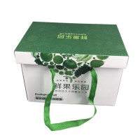 Lipack Customized Biodegradable Folding Corrugated Fruit Packaging Box Fruit Take Away Kraft Box Container With Lid