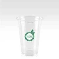 Compostable Biodegradable PLA Clear Disposable PLA Cups Drinking Coffee Milk Tea Cup