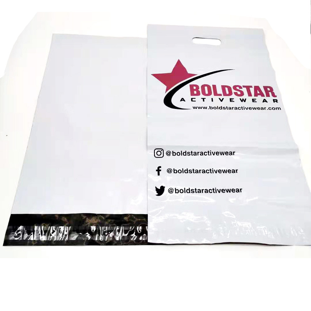 High Quality Self Sealed padded shipping poly mailer bags thank you logo with handle