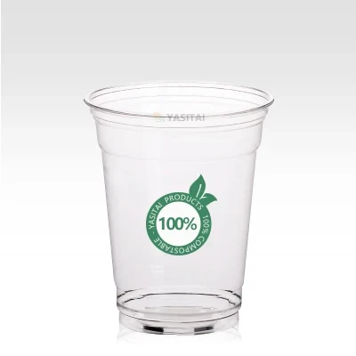 Factory Price Compostable Transparent Cups Biodegradable Plastic PLA Cups Custom Logo