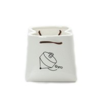 Paper Bag Shape Design Creative Ceramic Table Pen Holder