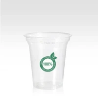 Custom Printed Compostable Clear Disposable Plastic Biodegradable PLA Cup