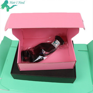 Folding custom logo printing corrugated shipping boxes mail box for human hair weave