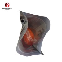 Custom Printed Stand up Bag with Resealable Zip lock for Coffee Tea Bag Packaging Black Matte UV Partly Varnish Pouch