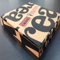 New design custom printed corrugated paper pizza box wholesale