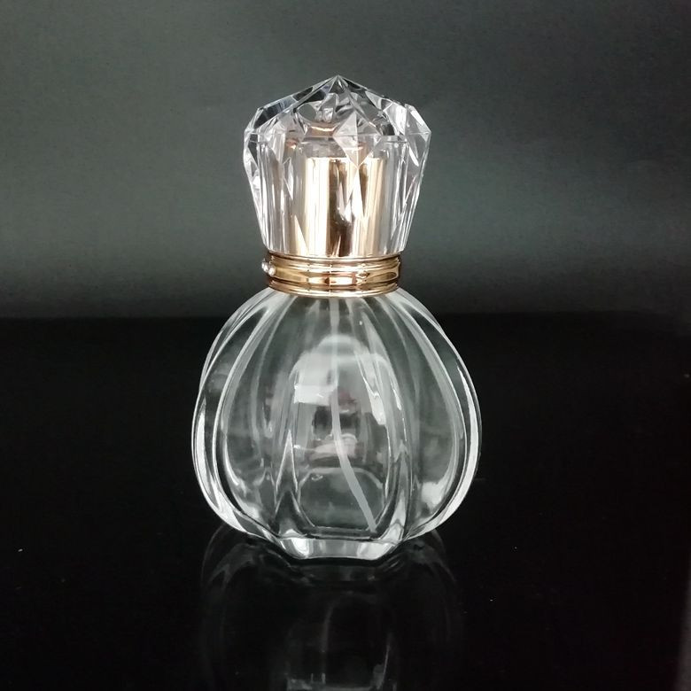 Top selling luxury glass spray perfume bottle, 30ml 50ml pumpkin shape empty perfume spray bottles