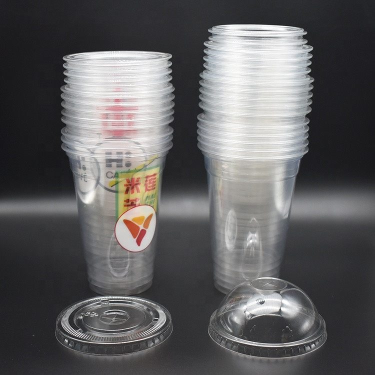 Manufacture OEM Juice Coffee Beverage PET Cup Disposable Plastic PP Cups