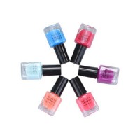 OEM/ODM Wholesale Selling 6*9ml Colourful Nail Polish Waterproof For Nail Art In Printed Glass Bottle Gift Sets