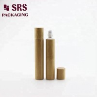 15ml real bamboo roller olive oil glass bottle no leakage good massage perfume bottle factory