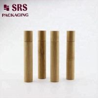 15ml real bamboo roller olive oil glass bottle no leakage good massage perfume bottle factory