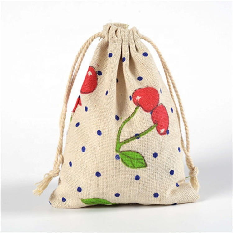 Cotton Bags 10x14cm Linen Drawstring Gift Bag Muslin Cosmetics Bracelet Jewelry Packaging Bags & Pouches