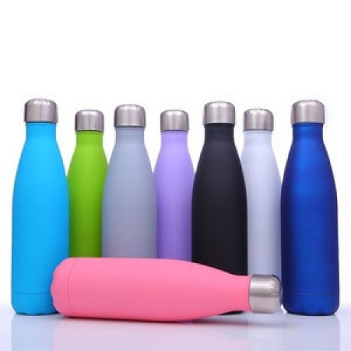 Double Wall Thermos Vacuum Flask Insulated Outdoor Sports Drink Cola Shaped 18/8 Stainless Steel Water Bottles with Custom Logo