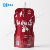 Wholesale portable thickened transparent liquid beer packaging bags beverages and beverages liquid stand up 1 litre spout pouch