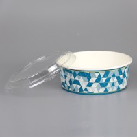 Cheap Price Customized Logo Printing OEM Design Paper Bowls For Fruit Salad With Matching Lids