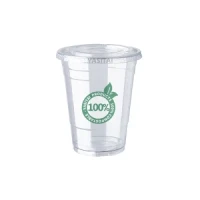 Factory Price Compostable Transparent Cups Biodegradable Plastic PLA Cups Custom Logo