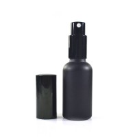 New style 15ml 30ml 50ml 100ml cosmetic frosted black skin care glass bottle with lotion pump cap