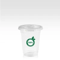 Custom Printed Compostable Clear Disposable Plastic Biodegradable PLA Cup