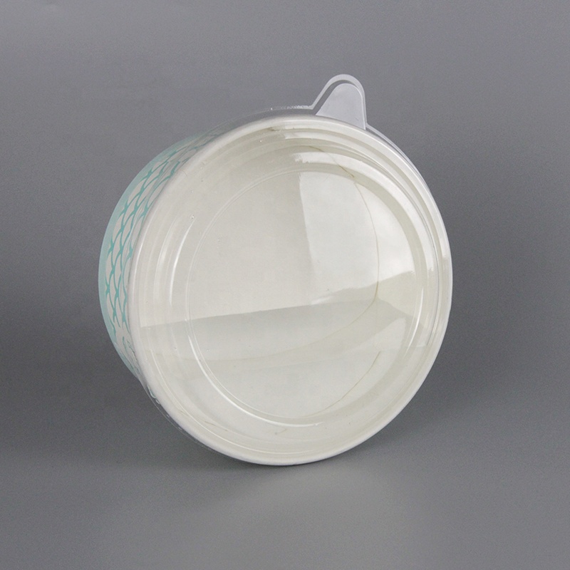 Disposable Rice Food Containers Paper Salad Bowl Custom Printed Paper Bowl With Lid