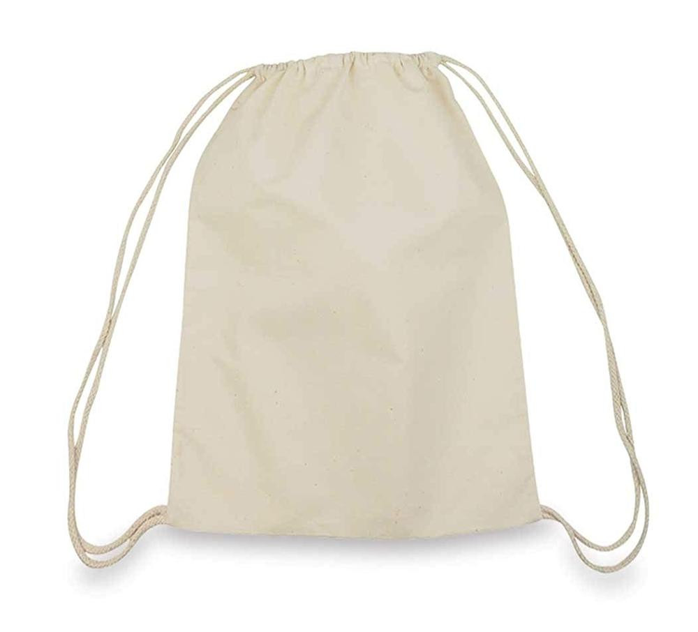 Canvas Bag Organic Cotton Bags Drawstring Backpack