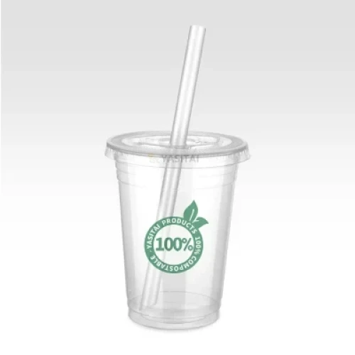 Custom Printed Compostable Clear Disposable Plastic Biodegradable PLA Cup