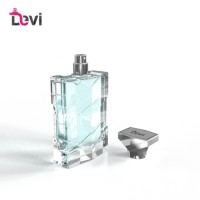 Devi New Design Glass Perfume Bottles 100ML Square Mens Parfum Bottle Fragrance Sprayer Atomizer Refillable Empty Container