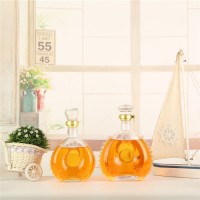 Round Crystal Glass Brandy Liquor Decanter Bottle Wine Glass Bottle Whiskey Decanter Bottle