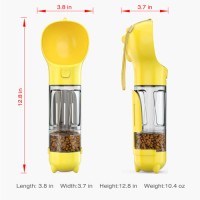 4 in 1 Multifuntional pet supplies outdoor walking travel dog water bottle with food container and poop bag dispenser