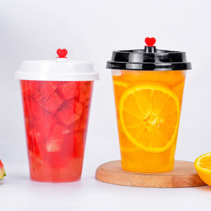 cold drink 500ml bubble tea cups disposable juice plastic PP injection cup