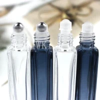 Round Glass Gradient Essential Oil Perfume Bottle with Roll on Ball