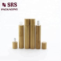 15ml real bamboo roller olive oil glass bottle no leakage good massage perfume bottle factory