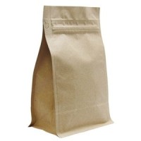 16 oz kraft paper pocket zipper coffee packaging bags with valve for turkey