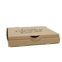 Eco-Friendly Custom Cheap Disposable Take-out Pizza Box Fast Food Packaging All Sizes Inch Pizza Box with Black Logo