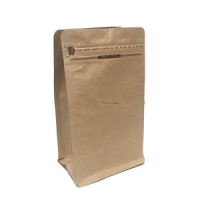 16 oz kraft paper pocket zipper coffee packaging bags with valve for turkey