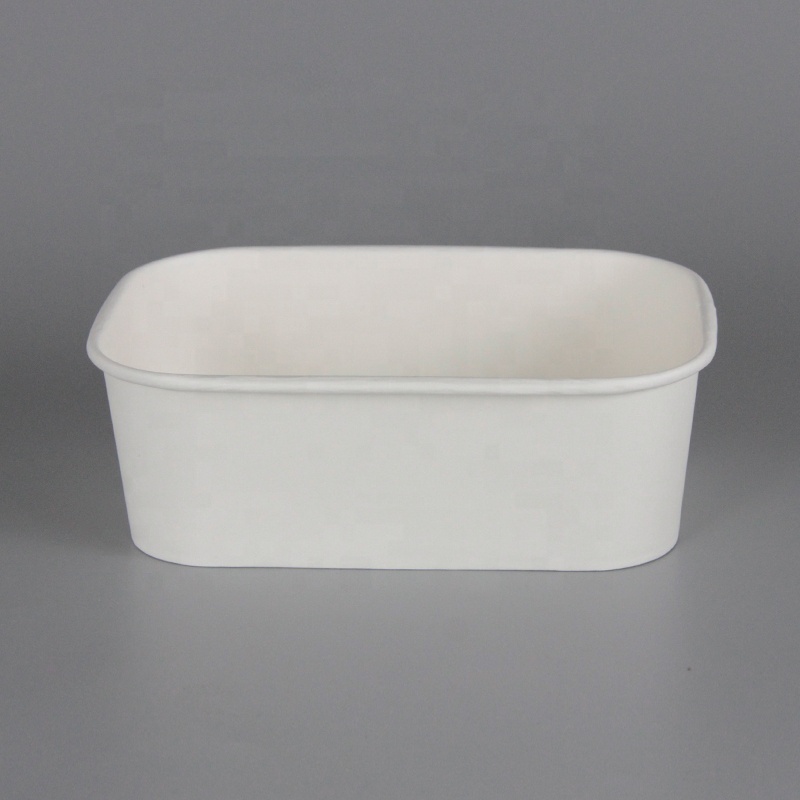 2021 New Arrivals 500ml 750ml 1000ml 1300ml Take Away Craft Paper Bowls Square Shape Bowls for Food And Salad Rice