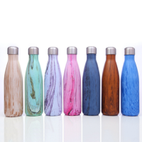 500ml water drop blue water bottle Custom logo double wall insulated stainless steel branded water bottle