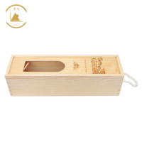 Factory Direct Wine Wooden Box Rustic Pine Wood Wine Gift Box Single Carrying Case Hinged with Clasp