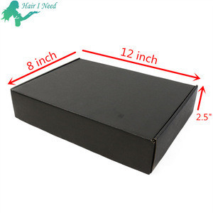 Folding custom logo printing corrugated shipping boxes mail box for human hair weave