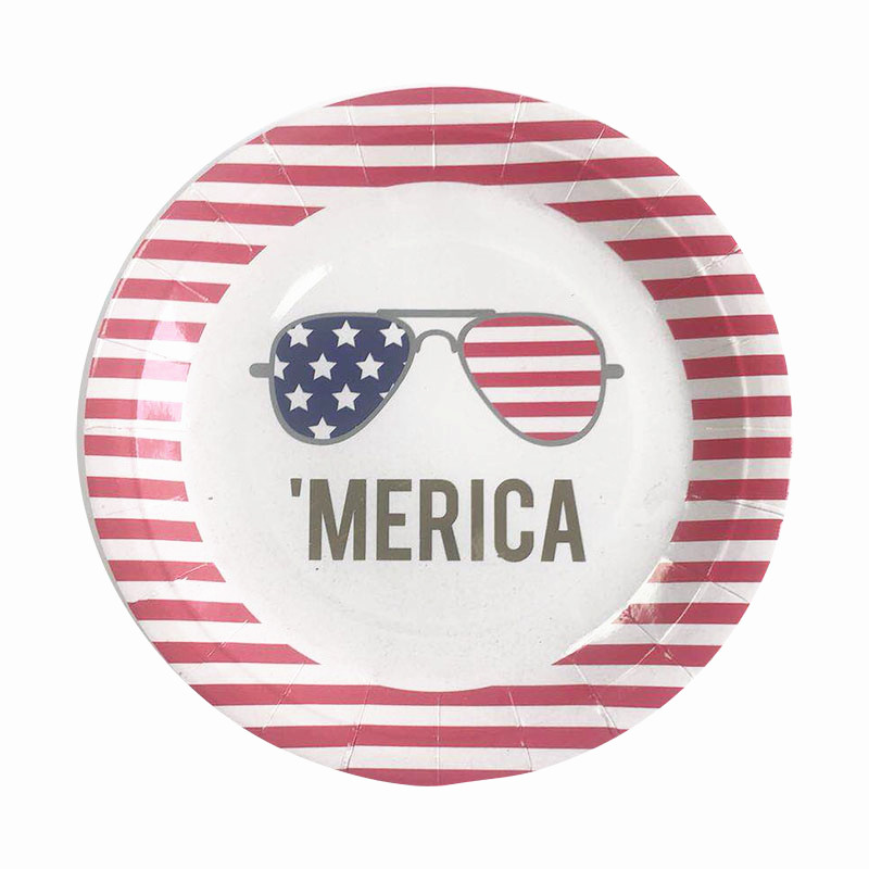 Unicorn Game US Flag  Printed Fancy Paper Plates