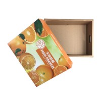 Lipack Customized Biodegradable Folding Corrugated Fruit Packaging Box Fruit Take Away Kraft Box Container With Lid