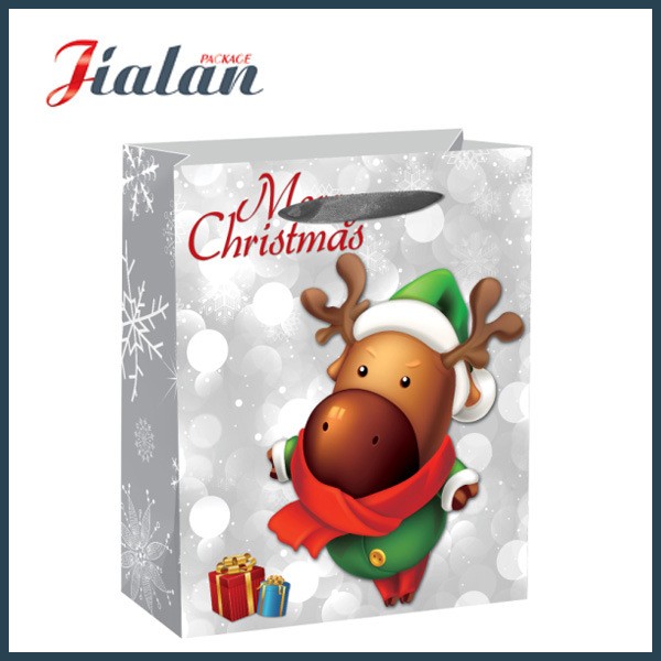 Dreamatic Cartoon Christmas Machine Made Shopping Paper Gift Bags