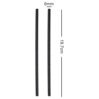 Free Sample Biodegradable ECO Friendly Black Paper Straw 6mm Cool Drinking Straw Black,1000 paper straws