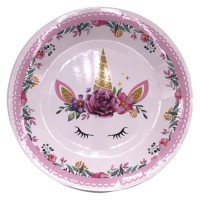 Unicorn Game US Flag  Printed Fancy Paper Plates