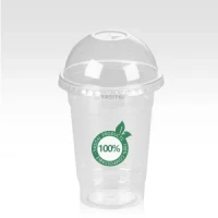 Custom Printed Compostable Clear Disposable Plastic Biodegradable PLA Cup