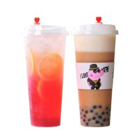 Bubble tea cups 360ml 500ml 700ml PP Injection Cup Custom Printing Logo Take Away Plastic Disposable Clear Cold Drinking Cup