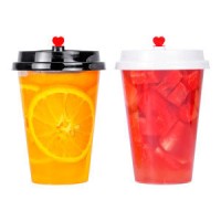 cold drink 500ml bubble tea cups disposable juice plastic PP injection cup