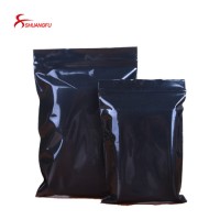 6*8cm 100PCS Pack All Purpose High Barrier Black Pe Plastic Zipper Lock Packaging Bag With Custom Printed LOGO 6*8cm