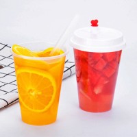 cold drink 500ml bubble tea cups disposable juice plastic PP injection cup