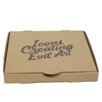 Eco-Friendly Custom Cheap Disposable Take-out Pizza Box Fast Food Packaging All Sizes Inch Pizza Box with Black Logo