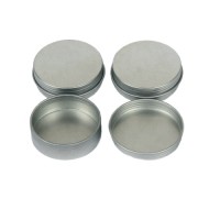 Hot Sale Cheap Custom Silver Aluminum Metal Jars Cosmetic Thread Round Tin box