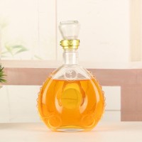 Round Crystal Glass Brandy Liquor Decanter Bottle Wine Glass Bottle Whiskey Decanter Bottle